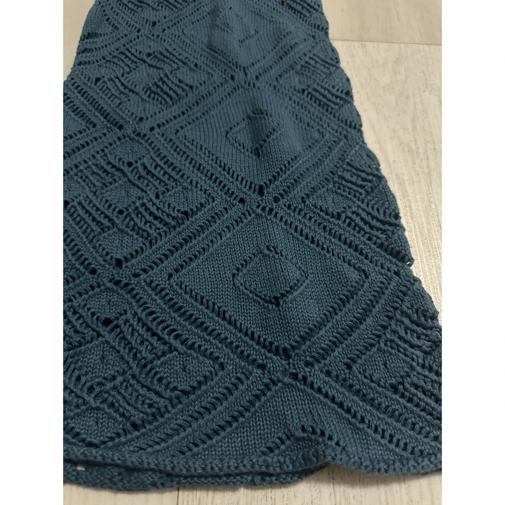 FREE PEOPLE FP BEACH GET AWAY‎ FAUXCHET PANTS CROCHET COVER UP Sz XS Teal